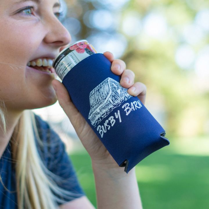 Navy Blue Bottle Koozie Neoprene - Texas Rhinestone