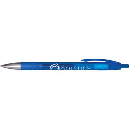 Custom VP Gel Pen with Rubber Grip Blue