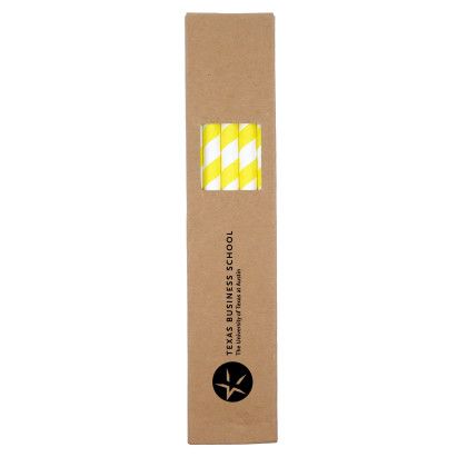 10 Pack Biodegradable Paper Straws in Paper Box - 0.8 cm Dia