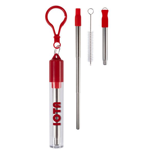 Promotional Silicone Straws  Reusable Silicone Straw in Travel Case