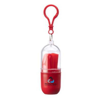 Bellini Silicone Straw in Capsule Case with Logo Red