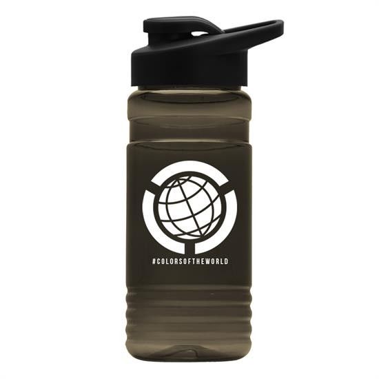Logo UpCycle RPET Bottle Drink Thru Lid | Custom Eco-Bottles