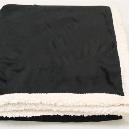 Customized Challenger Lambswool Throw 50 in. x 60 in. black