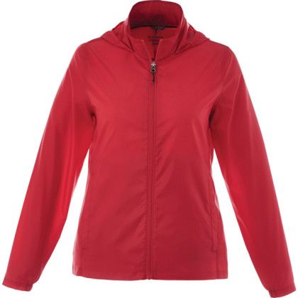Promo Women's Darien Packable Lightweight Jacket with Logo - Team Red