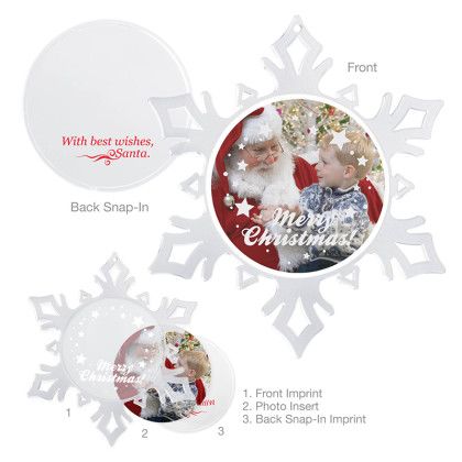 Custom Snowflake Photo Ornament