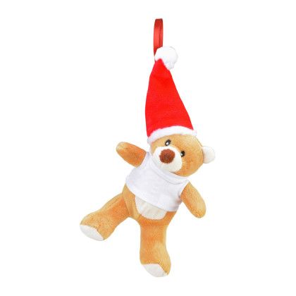 Customized Stuffed Animal 6" Holiday Ornaments - Bear