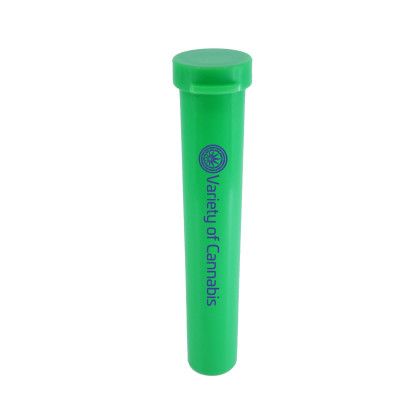 Storage Tube with Imprinted Logo Green