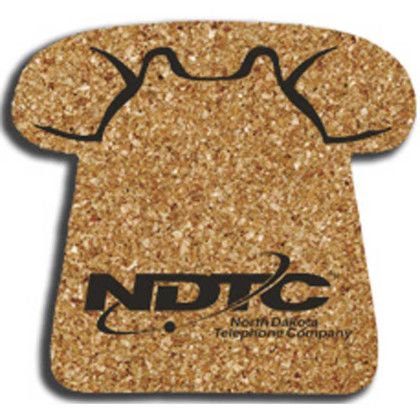 Telephone - King Size Cork Coaster Promotional Custom Imprinted With Logo