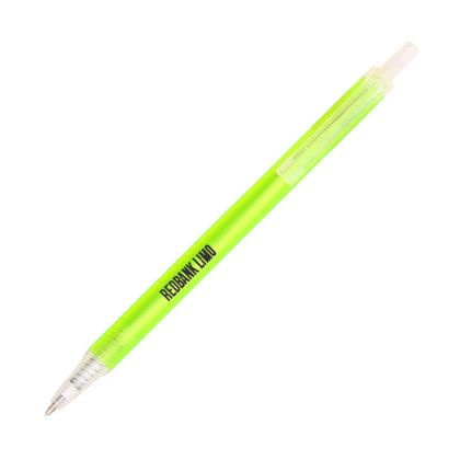 Printed Amber Frost Click Pen - Light green
