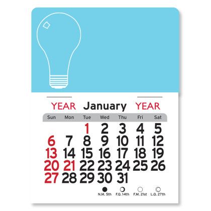 Peel-N-Stick® Calendar - Light Bulb - Sky Blue