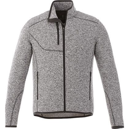 Custom Embroidered Men's Tremblant Knit Jacket - Light Heather Grey