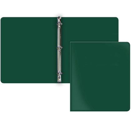 1" Custom Ring Binders with Logos - Hunter Green