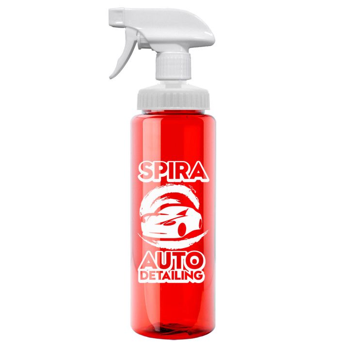 Transparent Spray Bottle 32 oz. with Logo