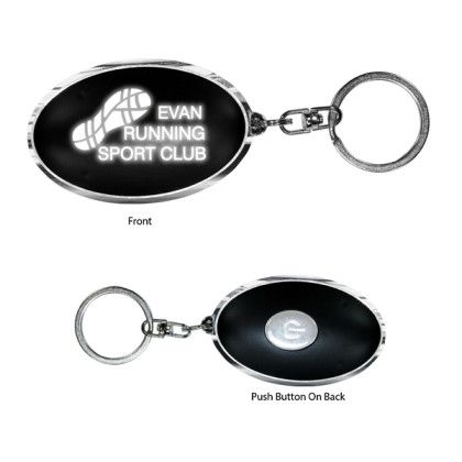 Customized Luminant Key Chain Flashlight - Black