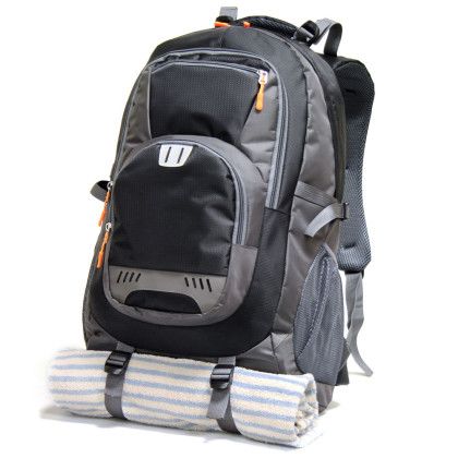 Logo Printed Nomad Adventure Backpack - towel strap