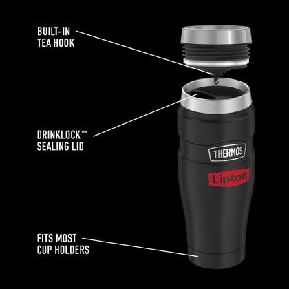 Printed Thermos Stainless Steel Travel Tumbler - Features Printed Thermos Stainless Steel Travel Tumbler - Features