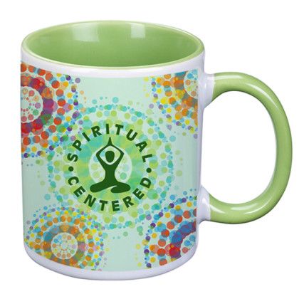 Promotioonal Dye Blast Full Color 11 oz Mug - Lime