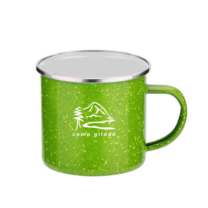 Green Metal Camping Mug