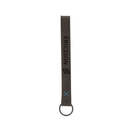 Promo Hayward Leather Wrist Keychain - Slate gray/turquoise