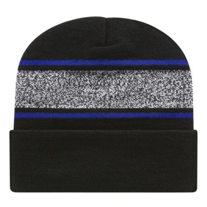 Embroidered Logo USA Made Beanie with Cuff | USA Made Custom Apparel - True Royal