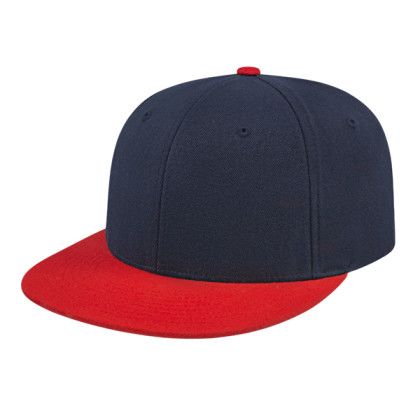 Navy Red Embroidered Flexfit Wool Blend Performance Cap