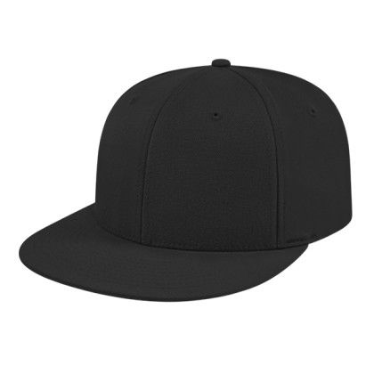 Black Embroidered Flexfit Wool Blend Performance Cap