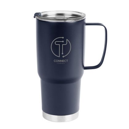 Navy Promo 30 Oz Lisbon Stainless Steel Tumbler