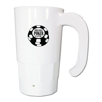 Logo Imprinted Stackable 20 oz Beer Mug - White