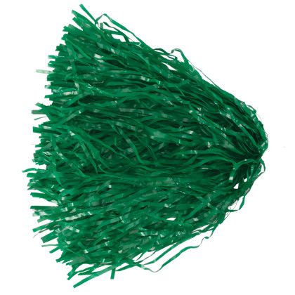 Solid Handle Pom Poms - 500 Count - Kelly Green