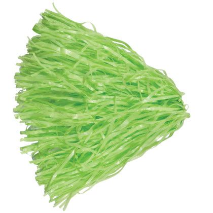 Solid Handle Pom Poms - 500 Count - Neon Green