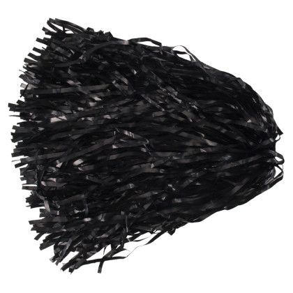 Black Mascot Handle Pom - 500 Streamers
