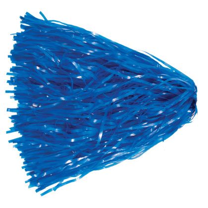 Bright Blue Mascot Handle Pom - 500 Streamers