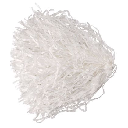 White Custom Solid Handle Pom Poms -750 Count