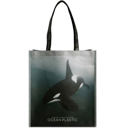 Graphic for Black Custom Out of the Ocean Reusable Large Shopper