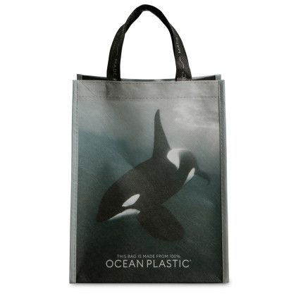 Graphic for Custom Black Out of the Ocean Reusable Lunch Shopper