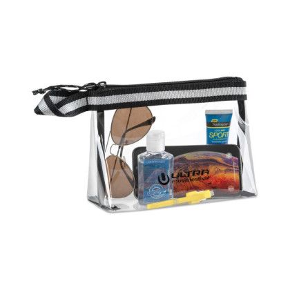 Printed Sigma Clear Zippered Pouch