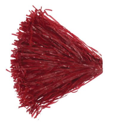 Crimson Red Promo Long Handle Pom Poms - Standard Colors