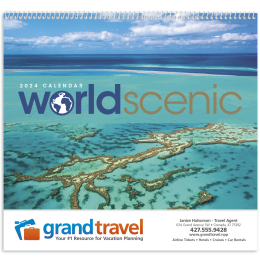 Premium Appointment Imprinted Calendar World Scenic