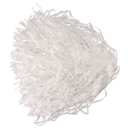White Promo Long Handle Pom Poms - Standard Colors White Promo Long Handle Pom Poms - Standard Colors