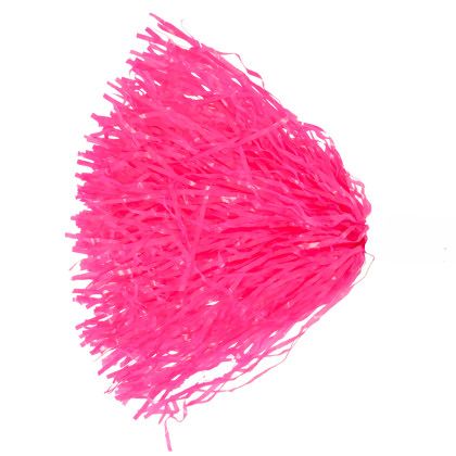 Neon Pink Custom Cheerstar Handle Pom - 1,250 Streamers