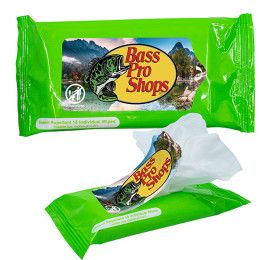 Promotional Deet Free Mosquito & Bug Repellent Wipes - Lime Green