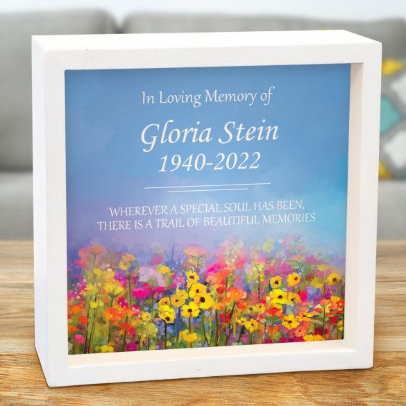 Memorial Garden Personalized LED Lighted Shadow Box