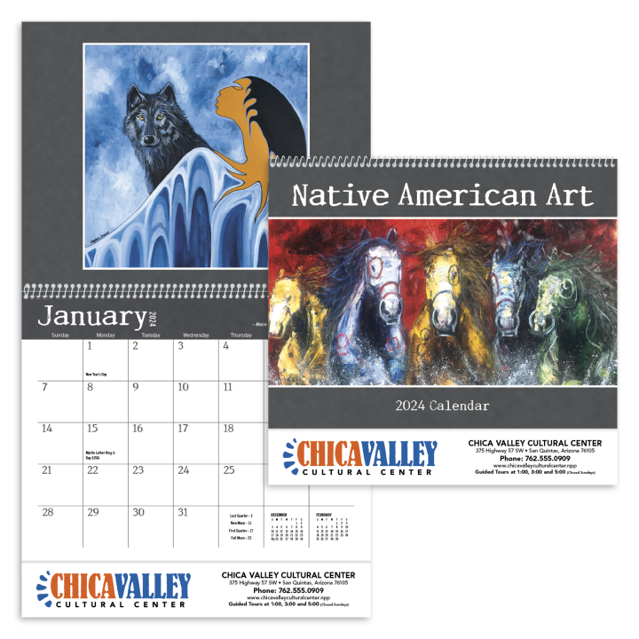 Native American Art Promotional Calendar Branded Calendars