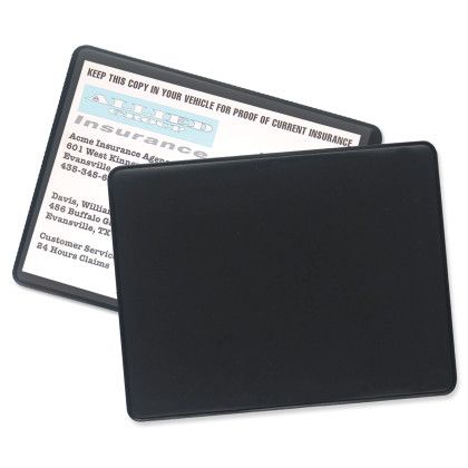 Black Custom USA Made Proof of Insurance Holder