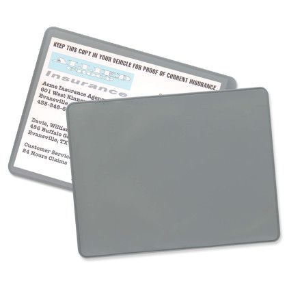 Cool Gray Custom USA Made Proof of Insurance Holder