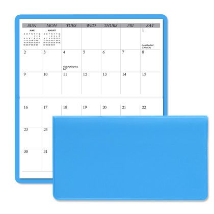 Bright Blue Custom USA Made Horizontal Pocket Planner