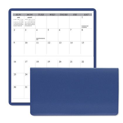 Royal Blue Custom USA Made Horizontal Pocket Planner