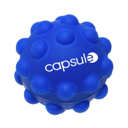 Promotional Imprinted Push Pop Stress Ball Blue