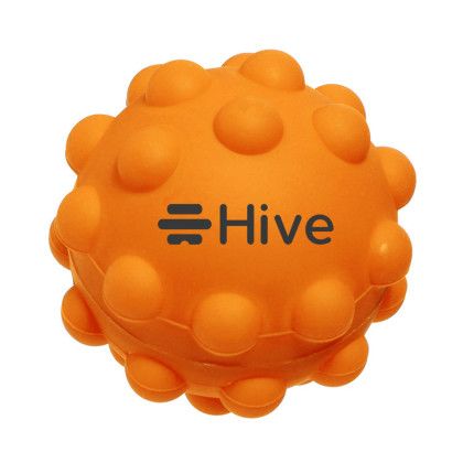 Custom Push Pop Stress Ball - Orange