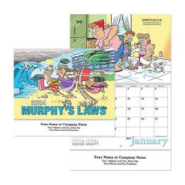 Murphy's Laws Stitched Wall Calendar with Logo